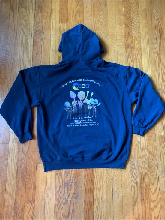 Port and Company Other - Navy Graphic Alien Character Backprint Hoodie Size XL